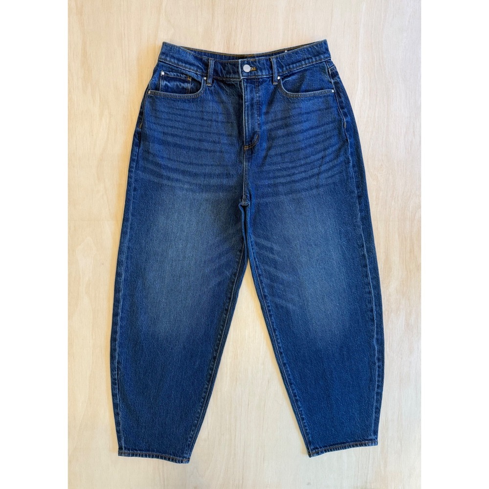 Ann Taylor The Barrel High Rise Jeans Dark Wash Petite 6P Denim 556758